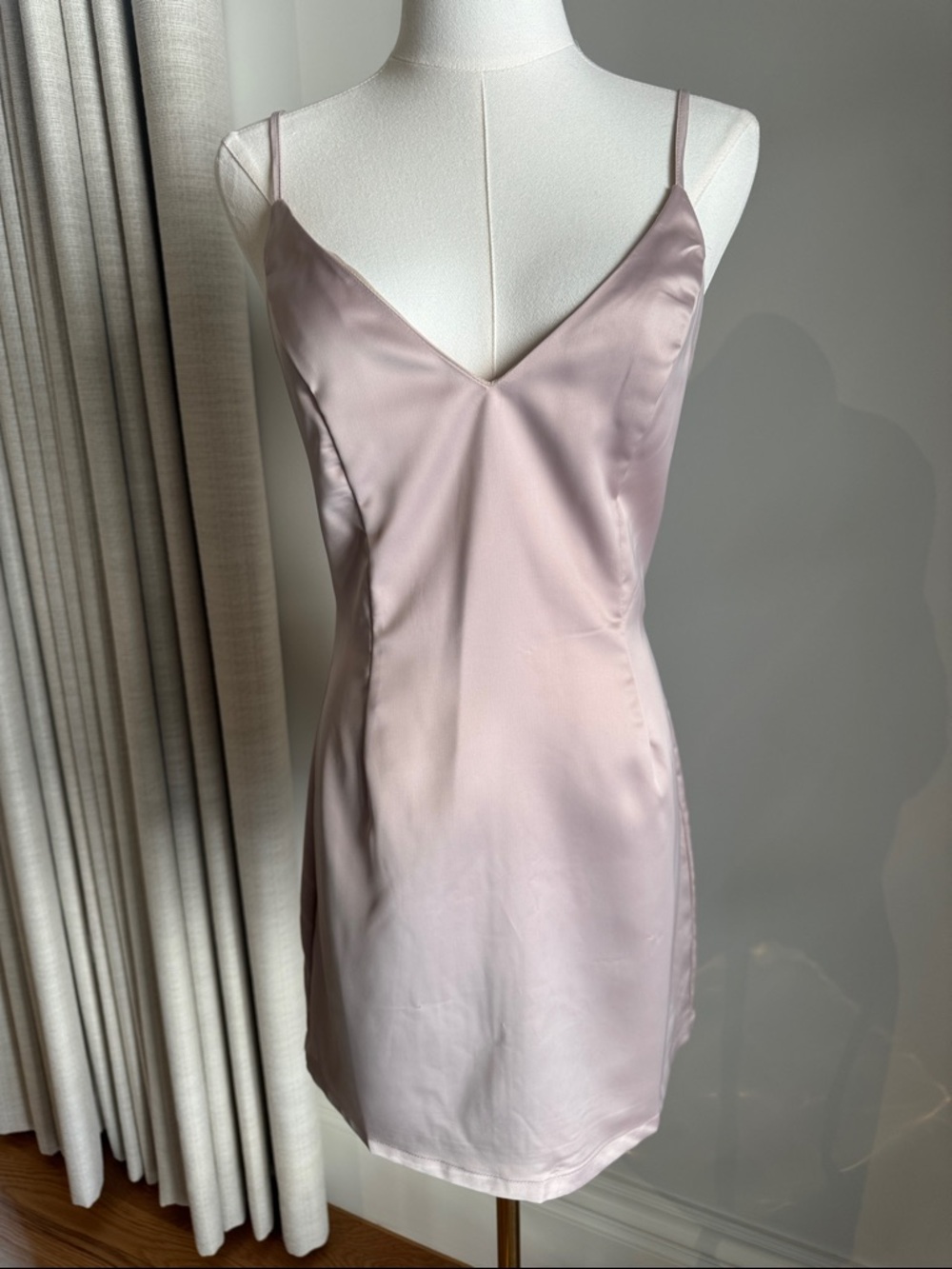 superdown Satin Slip Mini Dress - Dusty Pink
